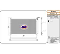 43270 AHE Condensatore, Climatizzatore per TOYOTA