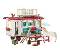 Schleich Horse Club | Roulotte per riunioni segrete del Club 42593 | Set con Personaggi, Numerose funzioni e Tanti Accessori | Regalo per Ragazzi e Ragazze | Set da Gioco dai 6 Anni | 95 Pezzi