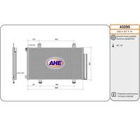 43295 AHE Condensatore, Climatizzatore per FIAT,SUZUKI