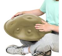 432HZ Handpan Drum | Strumento A Percussione da 56cm | 10Note 12Note Tamburo in Acciaio | Handpan per Meditazione, Yoga, Terapia Sonora | Strumento Musicale Professionale(Gold,440HZ/9Note)