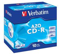 Verbatim CD-R AZO Crystal 700MB 52x in Jewel Case (confezione da 10 pz) - 43327