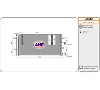 43349 AHE Condensatore, Climatizzatore per AUDI
