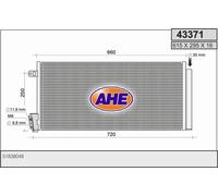 43371 AHE Condensatore, Climatizzatore per FIAT,OPEL