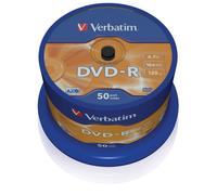 Verbatim 50 DVD-R Matt Silver 4,7GB cake AZO 16X Boxi 43548