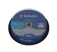 Verbatim 10 BD-R DL Blu Ray Dual Layer 50GB 6X BD-R White-Blu, in cake - 43746