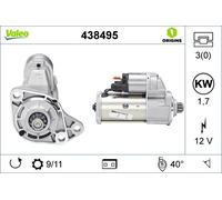 VALEO 438495 Motorino d'avviamento Potenza nominale: 1,7 kW Stop & Start: NO N° denti: 11 denti Voltaggio: 12 V Direzione di rotazione: ANTI CLOCKWISE