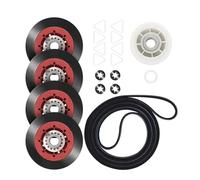 4392067 Kit di riparazione per asciugatrice da 68,6 cm, compatibile per Whirlpool, compatibile per KitchenAid, asciugatrici WPW10314173 Rullo tamburo 661570V Cinghia 279640 Puleggia folle