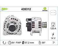VALEO 439312 Alternatore per AUDI,FORD,SEAT,SKODA,VW,VW (FAW),VW (SVW)