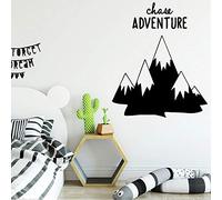 43x52CM"CHAEE ADVENTURE" Picco di montagna Soggiorno Camera dei bambini Decalcomania rimovibile Materiale in PVC Carta da parati in vinile Adesivi murali d'arte Adesivo murale