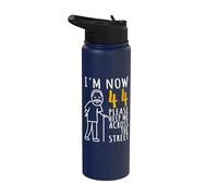 44° compleanno per lui, I'm Now 44 anni, Cool BDay Stainless Steel Insulated Water Bottle