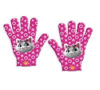 44 gatti Gatti 44 , 44 Gatti Guanti Rosa con raffigurato Il Personaggio ,44 Cats, Gloves , in Taglia Unica Etichetta con Ologramma