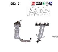 44 KW 60 CV CATALIZZATORE PER Fiat Panda 169 1.2