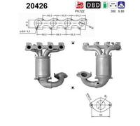 51 KW 69 CV CATALIZZATORE PER Ford Fiesta V Van 1.3