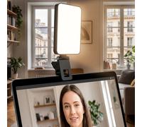 44 LED Luce di riempimento laterale girevole Clip Selfie Luce ricaricabile dimmerabile Videoconferenza Illuminazione per telefono Selfie Riunioni di lavoro a distanza TikTok Live Streaming Fotografia