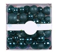 44 Pcs Colorful Christmas Ball Ornaments, Shatterproof Plastic Hanging Decor for Xmas Tree Holiday Party Decorazioni glitterate(Blauw)