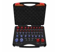 44 Pezzi Misuratore di Filettatura per Dadi e Bulloni, Misuratore di Dimensioni per Dadi e Bulloni, Set di Misuratori Identificatori per Dadi e Bulloni Metrici in Pollici,