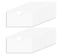 44 pezzi porta etichette autoadesivi, 10 x 6 cm, porta etichette trasparenti, porta etichette adesive, transparent, per ufficio, scuola, casa, biglietto da visita