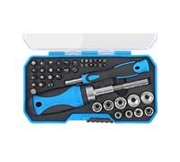 44 pz/34 pz Multi-bit Cricchetto Cacciavite Multitool Cacciavite Set di Strumenti con Scatola In Lega di Cromo Utensili Punte di Precisione