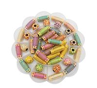 44 PZ Acrilico Dreadlock Beads Gioielli per Capelli per Le Donne Trecce Tubo Colorato Barrel Perline Africane per Capelli Trecce Accessori per Capelli Colori Misti Intreccia Capelli Decorazione (E)