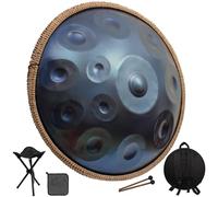 440HZ/432HZ Handpan Drum, Strumento a percussione Professionale Handpan in Acciaio, Tamburo Handpan In Re Minore A 9/10/12 Note, Strumento A Percussione Con Treppiede, for Meditazione(9 notes)