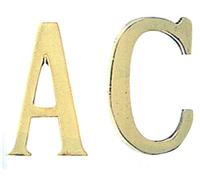 4445 Q.TA' 10 LETTERA C IN OTTONE 75 CM
