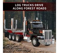 445PCS American Log Truck Building Blocks Creativo Connetibile Contenitore Modello di Rimorchio Mattoni Giocattoli Fai Da Te Per I Bambini Regali di Festa