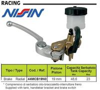 44MCB19N0 POMPA FRENO ANTERIORE RADIALE NISSIN 19 x 21 ORO BUELL