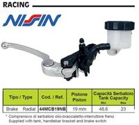 44MCB19NB POMPA FRENO ANTERIORE RADIALE NISSIN 19 x 21 NERO DUCATI MULTISTRADA 1