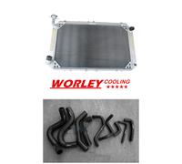 44mm radiator & BLACK hose for Patrol Y60 GQ 2.8L RD28T Turbo Diesel 1994-1997