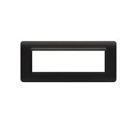 A.v.E. Placca Sistema 44 44PY07NAL – Tecnopolimero nero assoluto, cornice cromata, 7 moduli