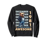 44th Birthday Bear Legends December 1981 44 Years Old Mens Felpa