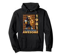 44th Birthday Bear Legends December 1981 44 Years Old Mens Felpa con Cappuccio