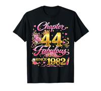 44th Birthday Queen Chapter 44 Fabulous Since 1982 Women Maglietta