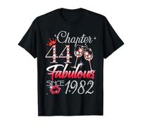 44th Birthday Queen Chapter 44 Fabulous Since 1982 Women Maglietta