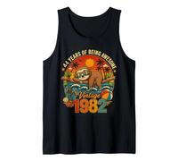 44th Birthday Retro Sloth Tropical Vintage 1982 44 Years Old Canotta
