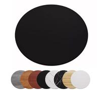 45-100cm Grande Piatto girevole in legno Lazy Susan per Tavolo da Pranzo, Giradischi girevole for cucina, Silenzioso Robusto(Black,45cm/18in)