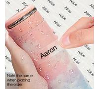 (45/60/120/240/360/480 pezzi) Etichette adesive trasparenti di alta qualità con nome personalizzabile - Etichette in PET personalizzabili per forniture scolastiche, decorazione per ufficio e organizza