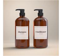 45 adesivi da bagno dal design contemporaneo per organizzare - adesivi impermeabili per bottiglie di shampoo e balsamo, etichette impermeabili per trucco e conservazione del bagno