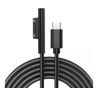 45 Cavo di ricarica magnetico da USB-C maschio a Surface, 1,5 m in nylon intrecciato, 15 V/3 A, per Microsoft Charger PD, compatibile con Microsoft Surface Pro 3/4/5/6/7, Go 2, Laptop 1/2/3, Book1/2.