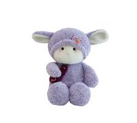 (45 cm) Peluche a forma di pecora con orecchie lunghe, a forma di melanzana tra le braccia, regalo di compleanno