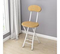 45 cm, sedia alta pieghevole portatile, sgabello da bistrot con schienale e poggiapiedi, sedia da pranzo semplice, sedia da cucina compatta, ideale per piccoli spazi