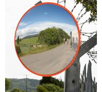 45 cm Specchio Stradale Convesso, Specchio di sicurezza convesso con Staffa di Fissaggio Parete, vista grandangolare, per interni ed esterni