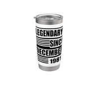 45° compleanno leggendario dal dicembre 1981 frase di compleanno Bicchiere termico in acciaio inox doppia parete