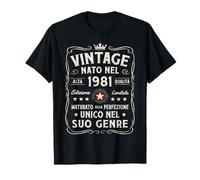45° Compleanno Regalo Vintage Nato nel 1981 45 Uomo Anni Maglietta