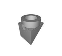 45-Degree Corner Bracket for 20mm Shower Curtain Rod Mount Between Walls