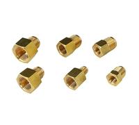 45 gradi SAE 1/4quot; 3/8quot; 1/2quot; 3/4quot; Flare Femmina A Maschio Riduzione Raccordo Riduttore Tubo In Ottone Connettore Adattatore Condizionatore D'aria (Color : 1/4 To 3/8, Size : (1PCS)_FE
