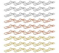 45 graffette in metallo a forma di cuore per quaderni, oro rosa, oro e argento, graziose clip per penna per diario, agenda, cancelleria, ufficio e forniture per il rientro a scuola