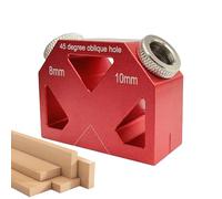 45° Hole Locator Drill Guide - Metal Drilling Positioner For Woodworking, Cabinet, Furniture, DIY Projects | Accurate Angle Drill Jig For Home Improvement Crafts
