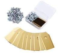 45 Lame per Robot Tagliaerba, Lama Tagliaerba Con 45 Viti,Lame in Acciaio Inox con Rivestimento in Titanio,Lame Di Ricambio in Acciaio Inox per Husqvarna e Gardena Lame