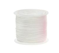 45 m/rotolo 0,8 mm filo per perline per gioielli nodo cinese macramè corda fai da te braccialetti tessitura creazione nappe accessori all'ingrosso-bianco